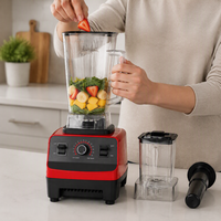 Blender 2L 4500W, multifonction, robuste, pour la maison, mixeur à smoothies, presse-agrumes électrique automatique, lame en acier inoxydable, cuisine