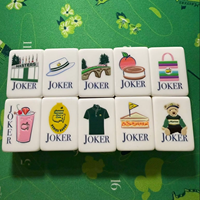 Mahjong américain moderne personnalisé, 160 tuiles en acrylique, motif de dessin animé unique, Joker, luxe personnalisé, 4 joueurs