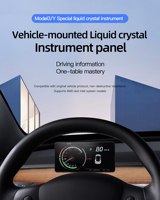 Ruiyyco Bluetooth Head-Up-Display (HUD) für Tesla Model 3 & Model Y Zentraler Tachometer-Bildschirm mit Takt funktion