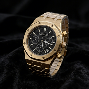 Montre pour homme SEILOCE tendance et décontractée en acier inoxydable avec calendrier, cadran de 42 mm, aiguilles lumineuses, mouvement à quartz VK63 - Product Image 4