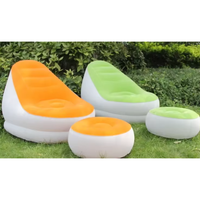 Ensemble de canapés de luxe de haute qualité meubles salon canapés d'extérieur Relax canapé-lit gonflable avec repose-pieds