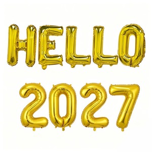 Königlich Elegantes Ballon-Set <span class=keywords><strong>HELLO</strong></span> 2027 Aluminiumfolie Buchstabenballons Silvester-Party Dekorative Festballons - Product Image 4