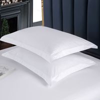 Ensemble de literie de luxe pour hôtel - 100% coton jacquard et soie satinée |   Ensemble de literie de qualité hôtelière supérieure, blanc et bleu