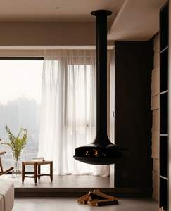 <span class=keywords><strong>Cheminée</strong></span> <span class=keywords><strong>suspendue</strong></span> personnalisée en bois flottant, foyer au bioéthanol, décoration intérieure sans fumée, <span class=keywords><strong>cheminée</strong></span> <span class=keywords><strong>suspendue</strong></span> d'usine - Product Image 4