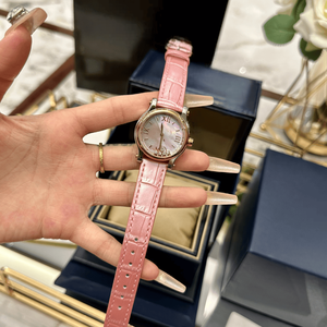 Luxury Ladies Automatic Watch Mother of Pearl Dial <b>Floating</b> Diamond Accent Two Tone Case Elegant Wristwatch - Product Image 2