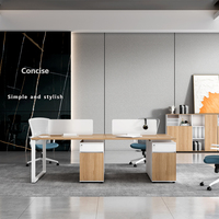 Bureau modulaire de Table pour personnel, meuble de 4 places, avec Partition, bureau