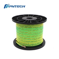 Gelbgrünes PVC-isoliertes Sauerstofffreies Kupfer-Einzeladerkabel Niederspannung Uo/U450/750V DC BVR H07V-R 25mm Kraftwerk