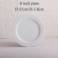 Vente chaude, vaisselle en porcelaine blanche de style occidental pour hôtel, cuisine, service, assiettes, ensemble de tasses et soucoupes en céramique, vaisselle