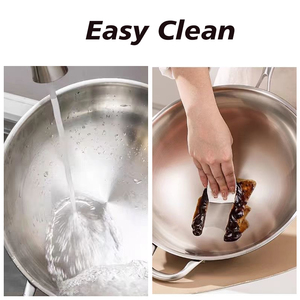 5 lớp không tráng thực phẩm lành mạnh lớp đôi xử lý Fry chảo Chảo Tương thích tất cả các cooktops không dính 316 Chảo thép không gỉ PAN - Product Image 6