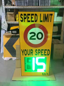 Panneau de signalisation routière LED solaire avec radar de limitation de vitesse, affichage LED, signalisation routière portable, signalisation de vitesse par radar - Product Image 5
