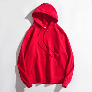 Hoodie en molleton français 380g 100% coton, couleur unie, streetwear personnalisé, épaules tombantes, coupe ample unisexe, pull-over - Product Image 3