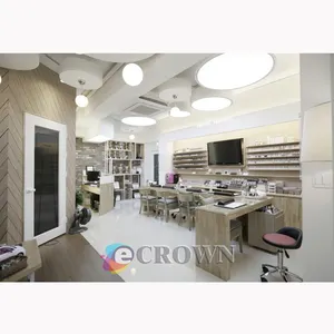 Shop designding shop design, wall-mounted wooden textile manicure case, retail textile shop design kiosk cabinet OEM