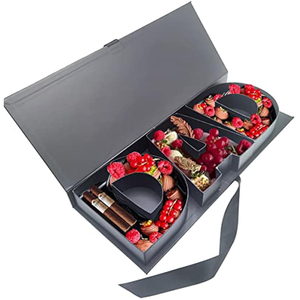Forme personnalisée de qualité supérieure avec logo, grande boîte cadeau de luxe en carton rigide mat noir avec lettre de papa emballage de boîte en papier pour <span class=keywords><strong>la</strong></span> fête <span class=keywords><strong>des</strong></span> pères - Product Image 4