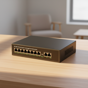 สวิตช์ PoE 120W 8 พอร์ต 10/100Mbps 2 พอร์ตอัปลิงค์ รองรับ VLAN IEEE802.3af/at 48V พลังงานในตัว ความเร็ว 2.06Gbps รองรับ IP - Product Image 1