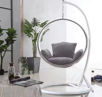 Cour moderne intérieur en forme d'oeuf suspendu en osier balançoire jardin métal canne meubles rotin Patio extérieur balançoire