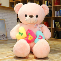 Amour ours en peluche peluche poupée doux mignon ours en peluche jouet anniversaire saint valentin cadeau pour enfants ami ours en peluche oreiller