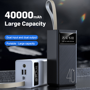 Banco de energía de alta capacidad, funda de batería portátil de carga rápida, <span class=keywords><strong>40000mah</strong></span> con luz LED, precio de fábrica, venta al por mayor - Product Image 6