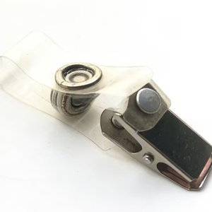 Clip de suspension pour badge en crocodile, modèle 2026, le plus vendu, avec sangle renforcée pour porte-badge d'identification, clip de badge de bureau en PVC et métal - Product Image 4