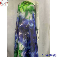 Tissu Lisami Rts élégant multicolore en voile de coton suisse doux et léger avec imprimés, pour Dirac somalien et Toub soudanais