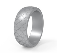 Bagues de mariage en silicone en forme de couronne de sirène, style décontracté/sportif, plaqué couleur personnalisée, bagues écailles de poisson, cadeaux pour couple, vente en gros