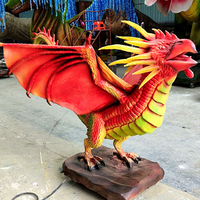 Modèles d'oiseaux et de dragons animatroniques pour aires de jeux pour enfants, créatures mythiques faites à la main, à vendre
