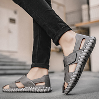 Nouvelles Idées de Produits 2026 – Sandales Plates d'Extérieur Artisanales en Cuir de Vachette pour Hommes, Chaussures de Plage Estivales, Chaussons Style Marche