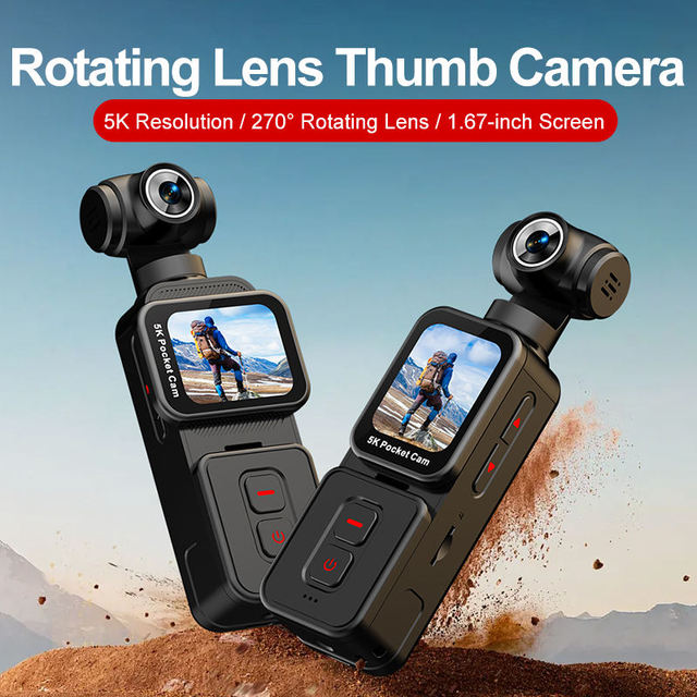 New 24MP 4K Ultra HD Thumb-Sized Action Digital Camera with WiFi 1080p HD CMOS Sensor Storage