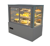 Vitrine Réfrigérée Verticale pour Gâteaux, Refroidissement par Air, 2 à 8°C, 2 Niveaux, pour Boulangerie Commerciale