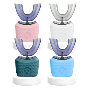 Sonic diş fırçası diş beyazlatma U şekli tipi diş fırçası 360 derece ultrasonik silikon otomatik elektrikli yumuşak diş fırçası yetişkin - Product Image 1