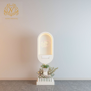 Cabine téléphonique vintage blanche moderne avec livre d'or audio et éclairage LED pour décoration extérieure et intérieure de mariage et de fête - Product Image 4