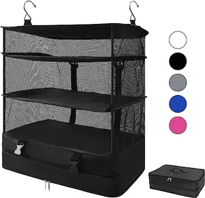 DS2316 Bagagem Mala Organizador Pendurado Embalagem Cubos Carry-On Closet para Viagem Pendurado Prateleiras Para Bagagem