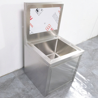 Fabrik Lieferant Großhandel Anpassung Krankenhaus Unabhängige Spüle Edelstahl Material Badezimmers chrank Waschbecken Mop Pool