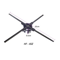 Haute Technologie 3d affichage holographique led projecteur hologramme ventilateur 65 cm