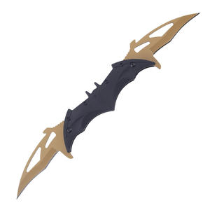 Navaja Plegable de Bolsillo EDC de Acero Inoxidable, Modelo Americano para Adultos, Diseño Batmen, Color Dorado Arcoíris Titanizado - Product Image 6