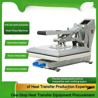 Presse à chaud électrique semi-automatique pour vêtements, magnétique, robuste, avec option d'ouverture automatique, nouvelle machine de sublimation pour T-shirts