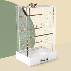 Özel logo akrilik şeker planör kafesi Chinchillas Villa sincap yuva satılık tepsi ile - Product Image 5