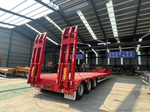 Semirremolque de Cama Baja de Acero Resistente de 3 Ejes, 50 Toneladas, 60 Toneladas, Remolcable, para Transporte de Maquinaria Pesada de Construcción - Product Image 4