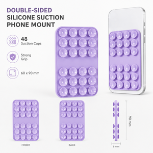 48 Cups Silicone <b>Suction</b> <b>Pad</b> Double-Sided Phone Holder for TikTok Live Streaming Selfie Universal Stick-on Holder Custom Logo - Product Image 1