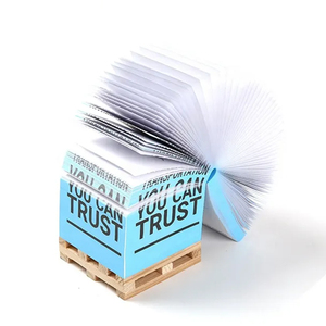 Notas adhesivas personalizadas con logotipo de paleta Notas adhesivas de cubo de papel impresas con paleta de madera - Product Image 4