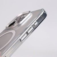 Nouveauté Coque de téléphone transparente antichoc de haute qualité avec anneau métallique pour charge sans fil pour les séries 13/14/15/16