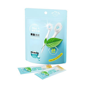 RTS ODM/OEM nane ve şeftali aromalı boncuklu diş fırçaları tek kullanımlık <span class=keywords><strong>Mini</strong></span> taşınabilir seyahat diş fırçası - Product Image 1