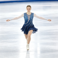 Robe de patinage et de danse bleu marine dégradé pour enfants et adultes, à manches longues en maille, dos diagonal orné de strass, pour compétition et spectacle de patinage sur glace