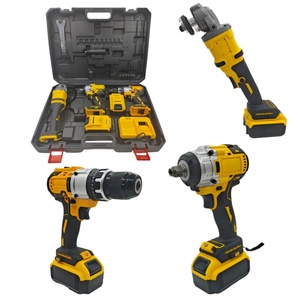 21V Brushless Lithium Battery Cordless Power Drill <b>Set</b> Electric Wrench <b>Set</b> Combination Drill and Angle Grinder for Repair Work - Product Image 2