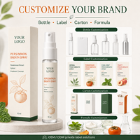 Spray buccal haleine fraîche à marque privée avec extrait de kaki et xylitol, sans alcool, saveur personnalisée OEM