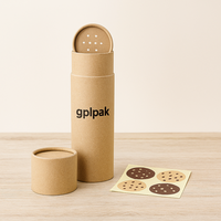 Shaker en papier de qualité alimentaire avec logo personnalisé Shaker en carton doublé d'aluminium Tube en papier kraft emballage de sel d'épices pour poudre