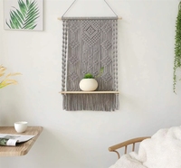 Décoration artistique, porte-plantes en corde tressée, étagère murale en macramé, intérieur/extérieur