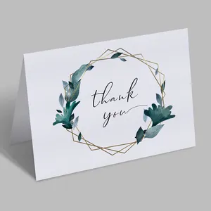 Tarjetas de Felicitación de boda con diseño en blanco, tarjetas de notas de regalo, 4x6, con sobres y paquete, logotipo personalizado, venta al por mayor