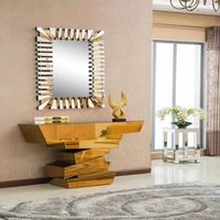 Tables consoles convertibles en MDF de haute qualité avec miroirs pour salon appartement buanderie ou meubles de couloir