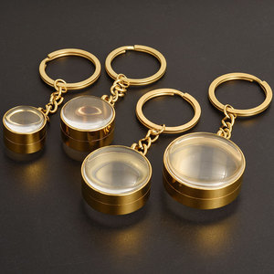 Colgantes de caja de fotos de cristal de acero inoxidable, dijes de medallón flotante de cristal que se pueden abrir para llavero DIY, collar, soporte para monedas, Memoria - Product Image 3