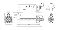 Moteur de broche de meulage refroidi par Air hqd 3.5kw 220V 380V er20 broche de machine-outil pour routeur cnc